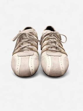 Men's Vintage Steve Madden Lace-Up Sneakers in Beige and Cream Mens 11 - Y2K